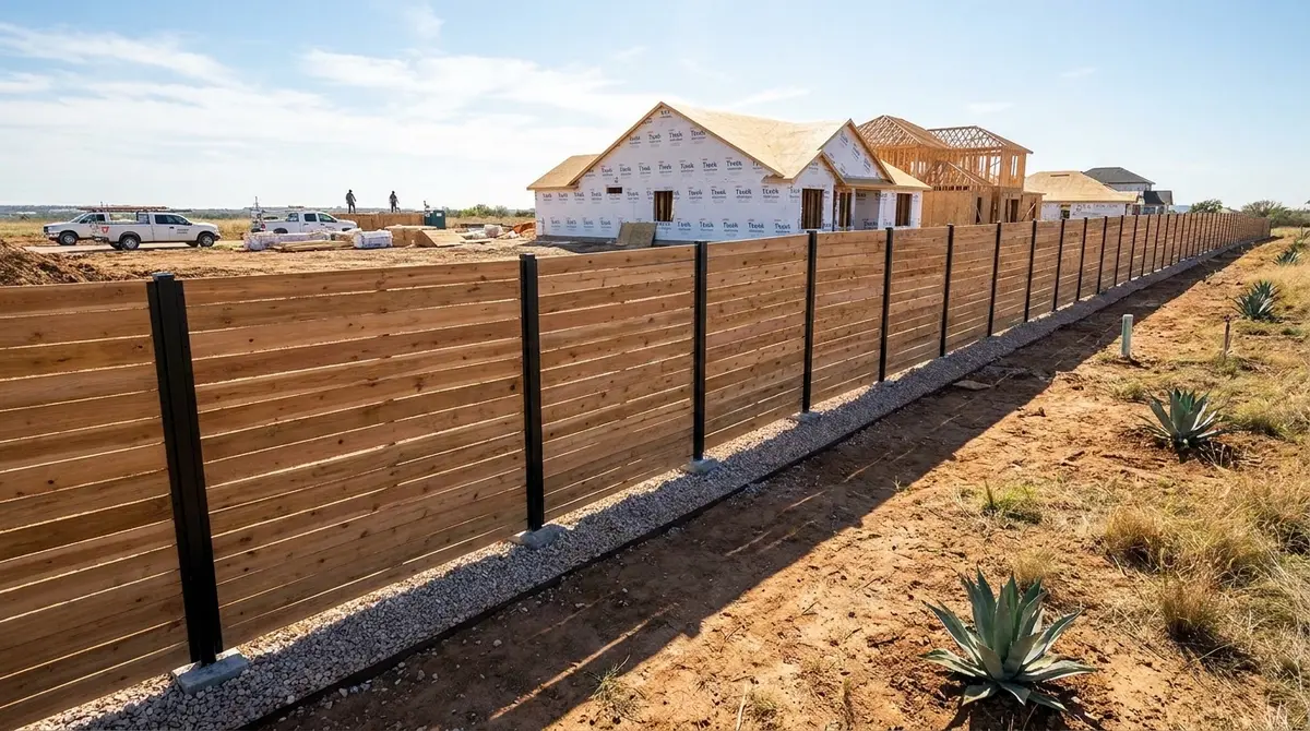 Fencing for a new construction development
